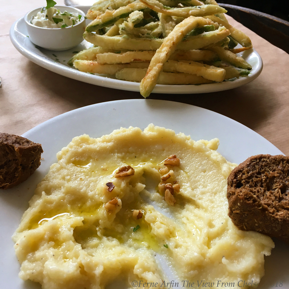 skordalia in a Greek Taverna